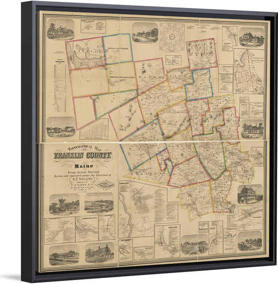 "Topographical Map of Franklin County, Maine"