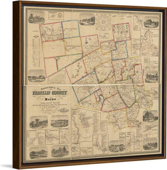 "Topographical Map of Franklin County, Maine"