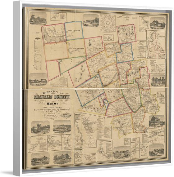 "Topographical Map of Franklin County, Maine"