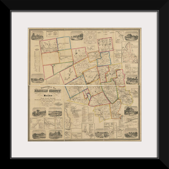 "Topographical Map of Franklin County, Maine"