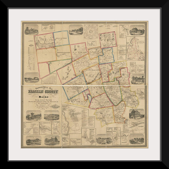 "Topographical Map of Franklin County, Maine"