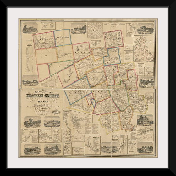 "Topographical Map of Franklin County, Maine"