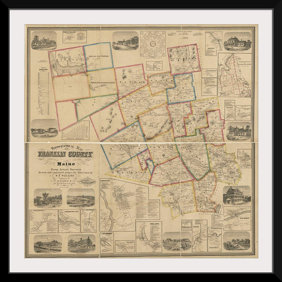 "Topographical Map of Franklin County, Maine"