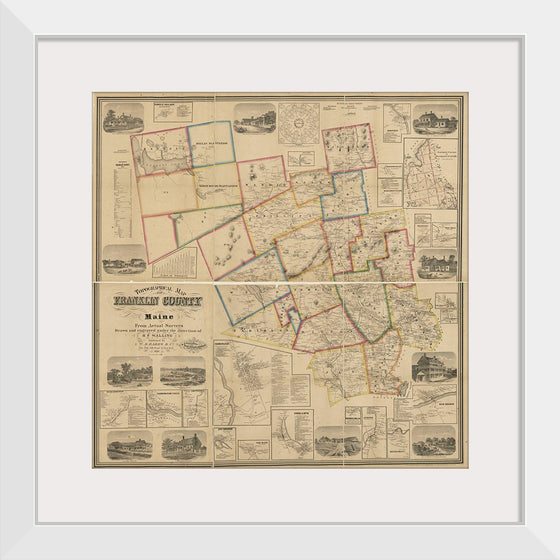 "Topographical Map of Franklin County, Maine"