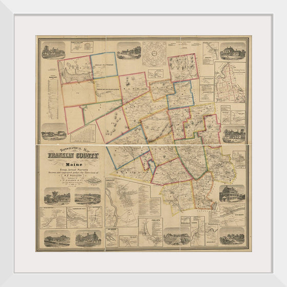 "Topographical Map of Franklin County, Maine"