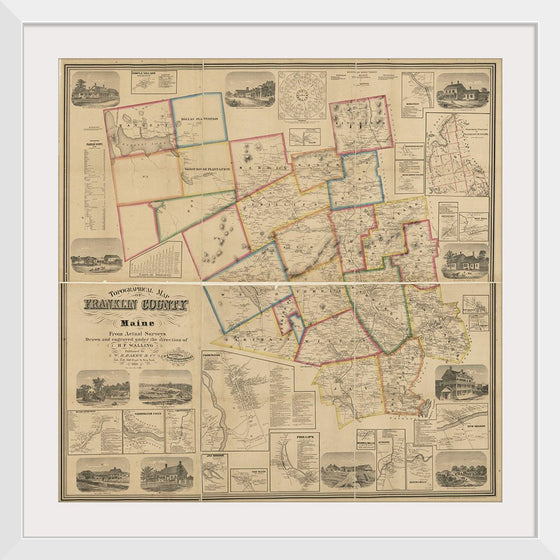 "Topographical Map of Franklin County, Maine"