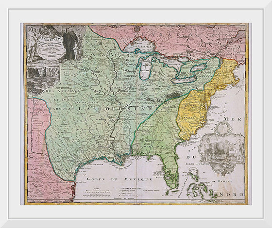 "Map of Louisiana (Mississippi)", Johann Baptista Homann