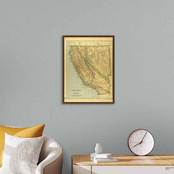 "Map of California and Nevada (1894)", Dodd, Mead and Company
