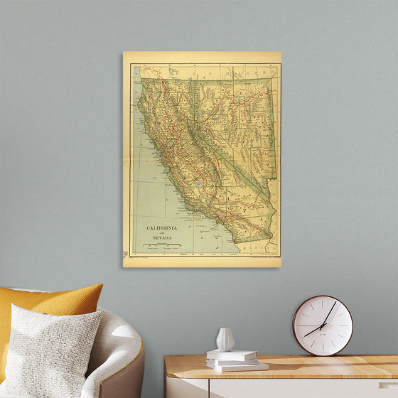 "Map of California and Nevada (1894)", Dodd, Mead and Company