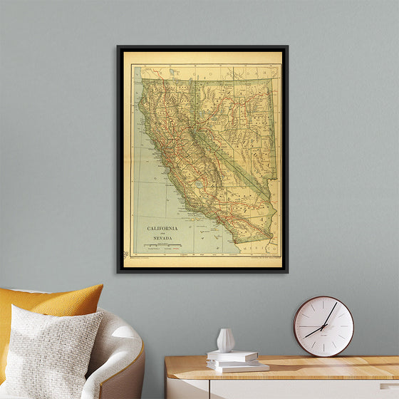 "Map of California and Nevada (1894)", Dodd, Mead and Company