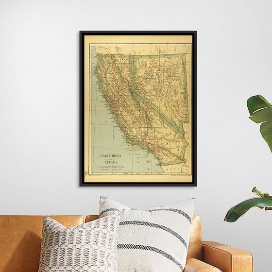 "Map of California and Nevada (1894)", Dodd, Mead and Company