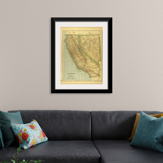 "Map of California and Nevada (1894)", Dodd, Mead and Company