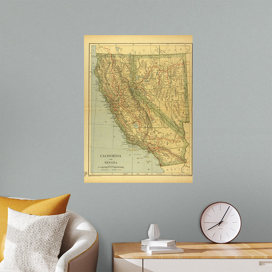 "Map of California and Nevada (1894)", Dodd, Mead and Company