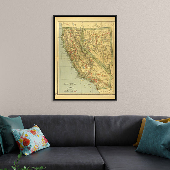 "Map of California and Nevada (1894)", Dodd, Mead and Company