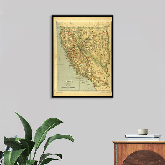 "Map of California and Nevada (1894)", Dodd, Mead and Company