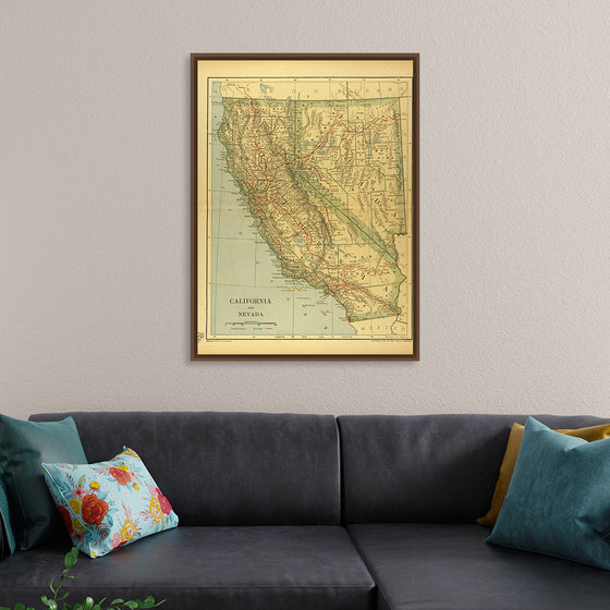 "Map of California and Nevada (1894)", Dodd, Mead and Company