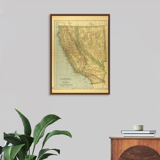 "Map of California and Nevada (1894)", Dodd, Mead and Company