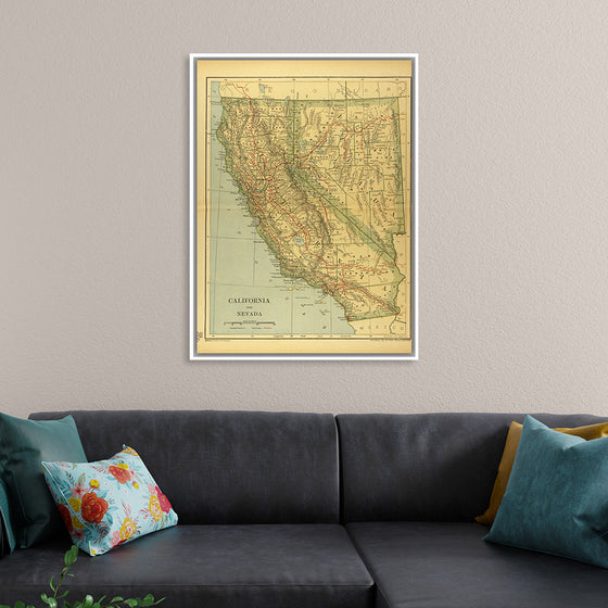 "Map of California and Nevada (1894)", Dodd, Mead and Company