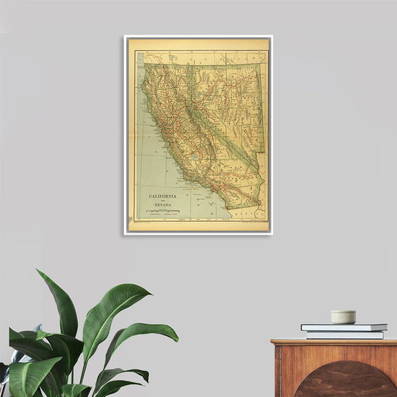 "Map of California and Nevada (1894)", Dodd, Mead and Company