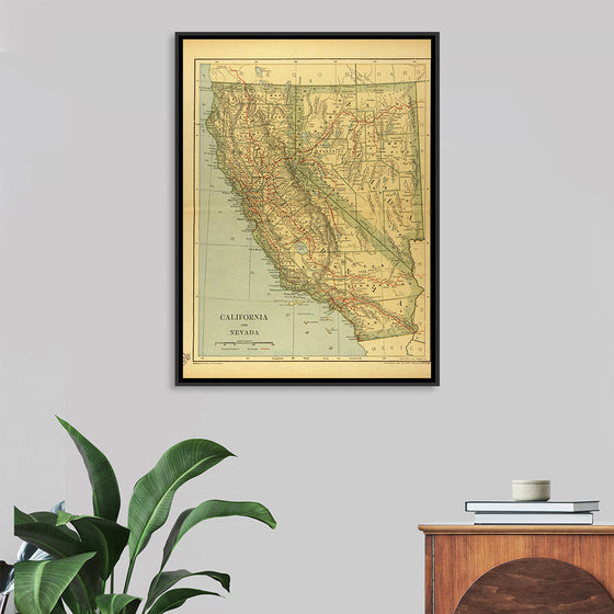 "Map of California and Nevada (1894)", Dodd, Mead and Company