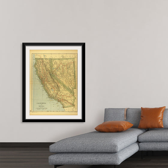 "Map of California and Nevada (1894)", Dodd, Mead and Company