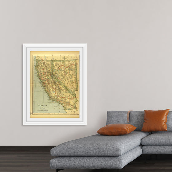 "Map of California and Nevada (1894)", Dodd, Mead and Company