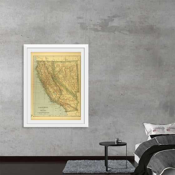 "Map of California and Nevada (1894)", Dodd, Mead and Company