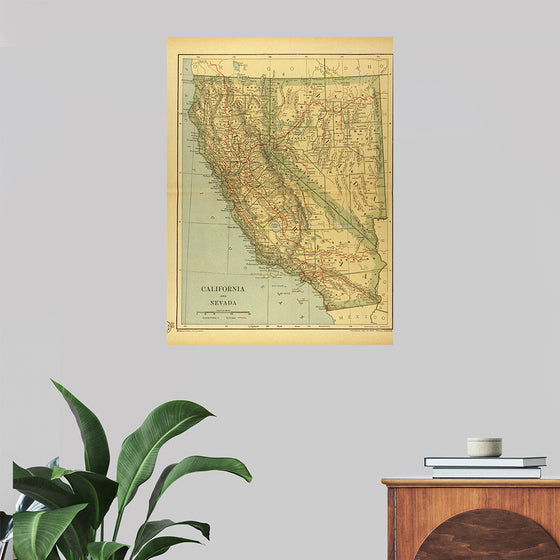 "Map of California and Nevada (1894)", Dodd, Mead and Company