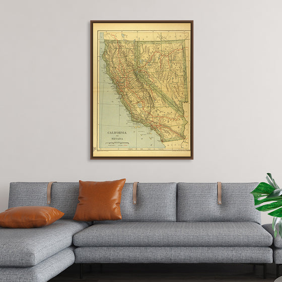 "Map of California and Nevada (1894)", Dodd, Mead and Company