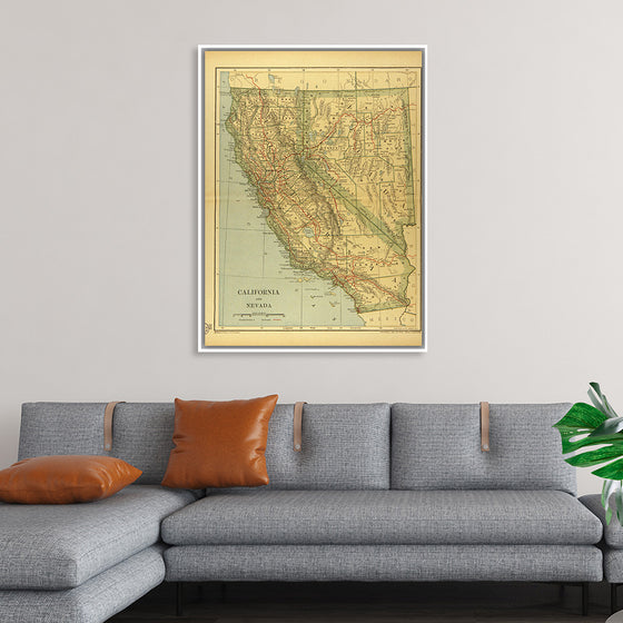 "Map of California and Nevada (1894)", Dodd, Mead and Company