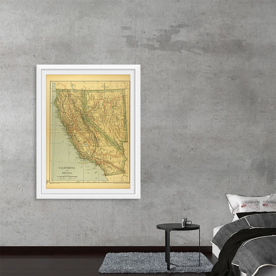 "Map of California and Nevada (1894)", Dodd, Mead and Company