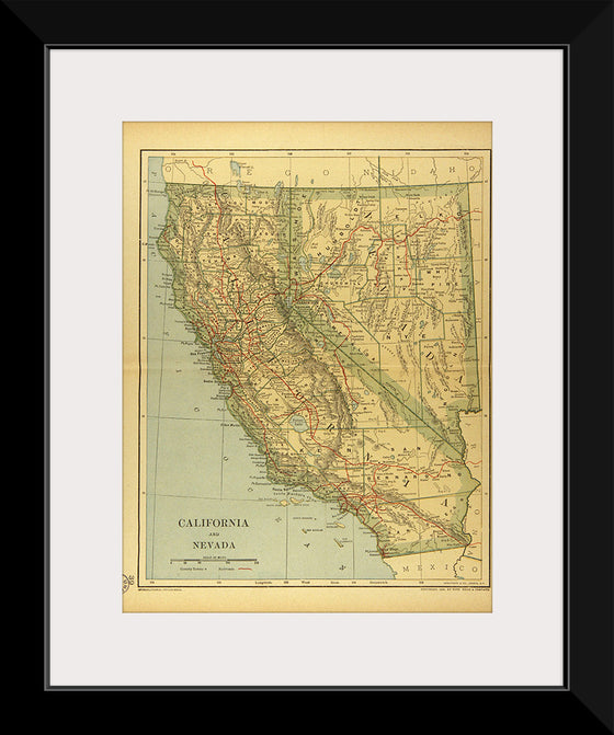 "Map of California and Nevada (1894)", Dodd, Mead and Company