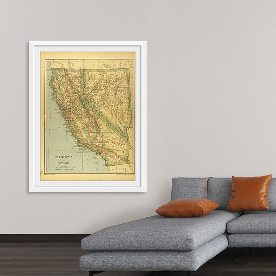 "Map of California and Nevada (1894)", Dodd, Mead and Company