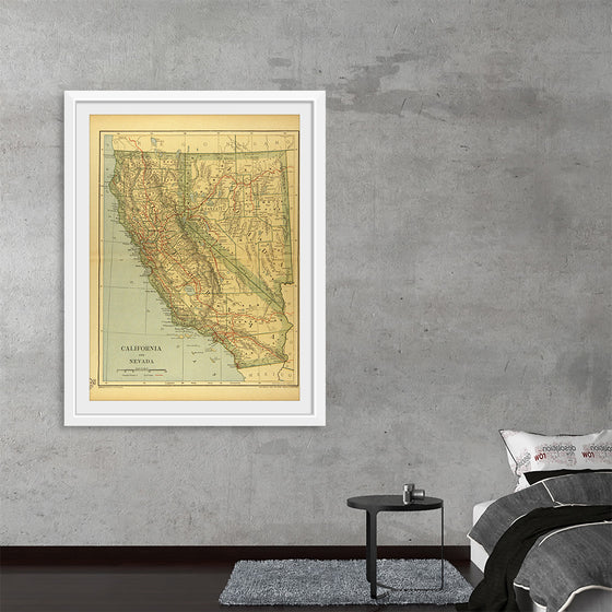 "Map of California and Nevada (1894)", Dodd, Mead and Company