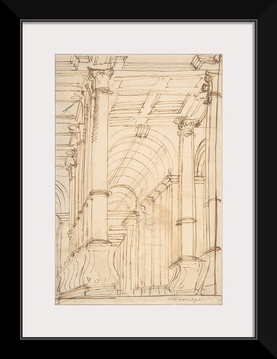 "Design for a Console supported by Putto (recto); Architectural Arcade (verso)"