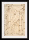 "Design for a Console supported by Putto (recto); Architectural Arcade (verso)"