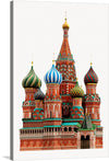 This stunning print captures the iconic Saint Basil’s Cathedral in all its architectural wonder. Each dome is intricately designed, boasting a mix of swirling patterns and vibrant hues - from deep reds and greens to bright blues and yellows. The detailed artwork captures the cathedral’s majestic presence, making it a captivating print that promises to bring a touch of historical elegance and visual intrigue to any space.