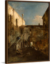 "A Venetian Courtyard", Francesco Guardi