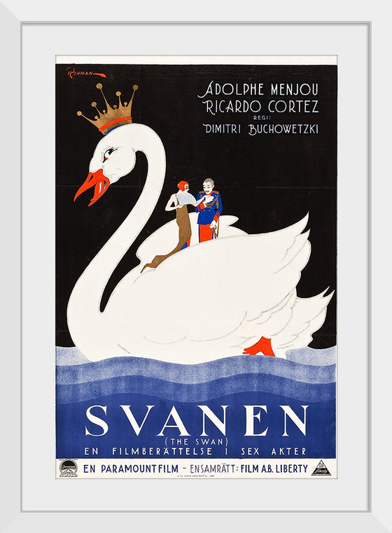 "The Swan Swedish Film Poster (1925)", Eric Rohman