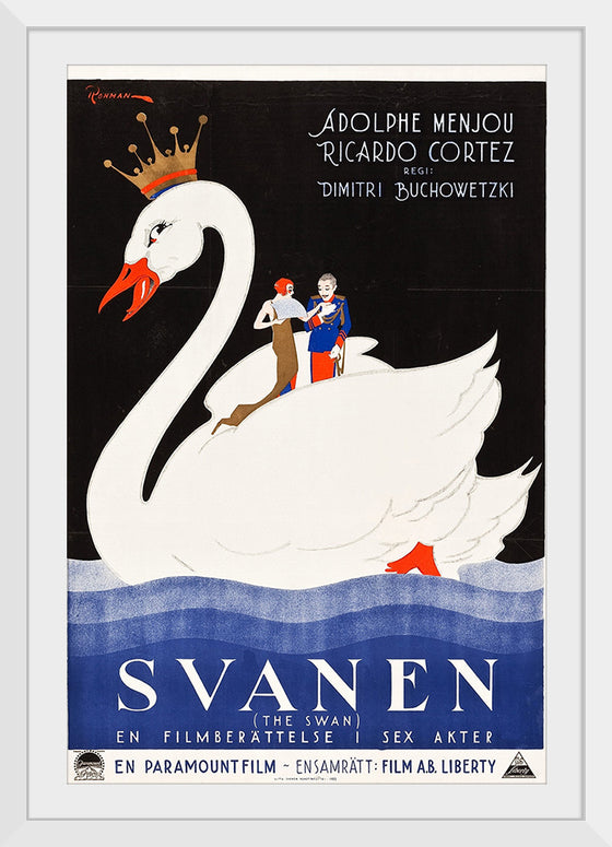 "The Swan Swedish Film Poster (1925)", Eric Rohman