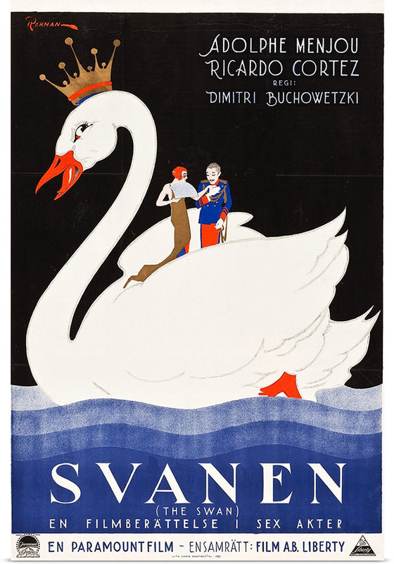 "The Swan Swedish Film Poster (1925)", Eric Rohman