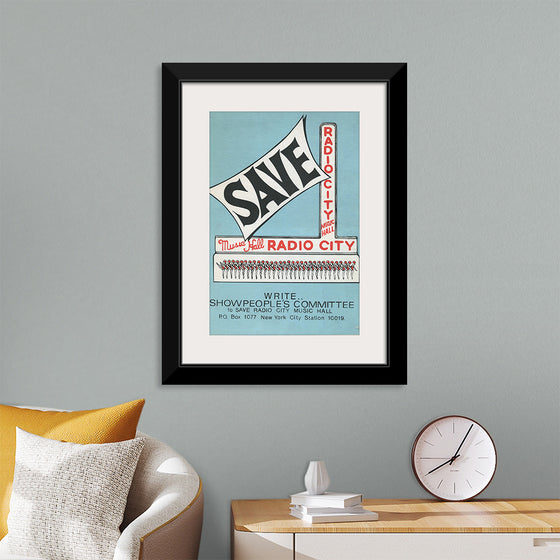 "Showpeople's Committee To Save Radio City Music Hall Poster"