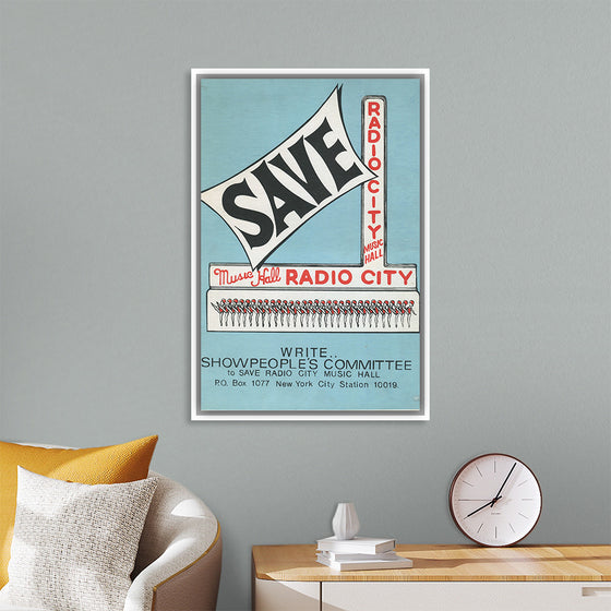 "Showpeople's Committee To Save Radio City Music Hall Poster"