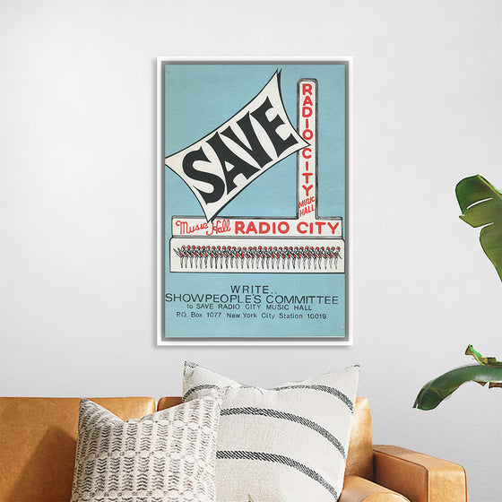 "Showpeople's Committee To Save Radio City Music Hall Poster"