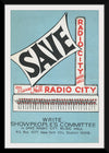 "Showpeople's Committee To Save Radio City Music Hall Poster"