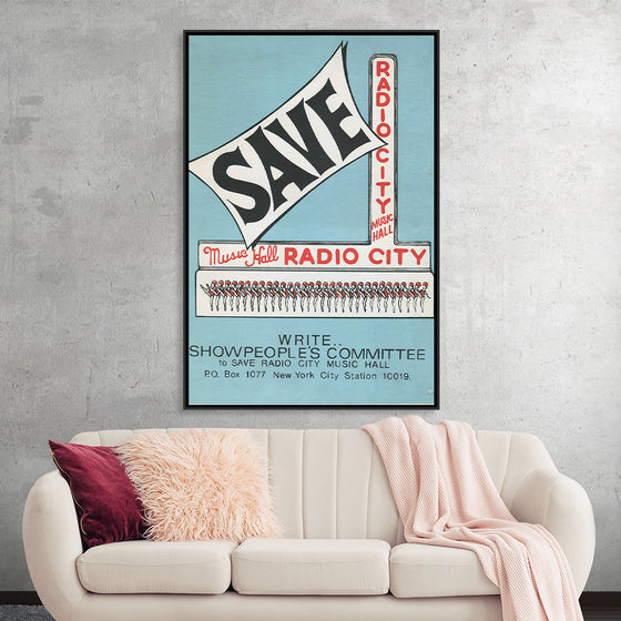 "Showpeople's Committee To Save Radio City Music Hall Poster"