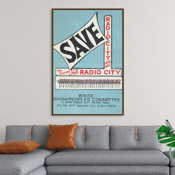 "Showpeople's Committee To Save Radio City Music Hall Poster"