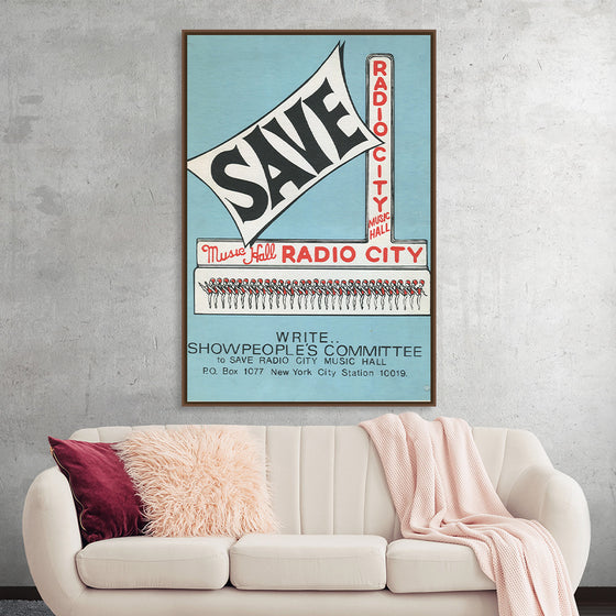 "Showpeople's Committee To Save Radio City Music Hall Poster"