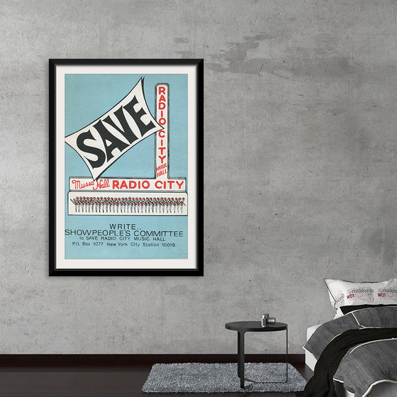 "Showpeople's Committee To Save Radio City Music Hall Poster"