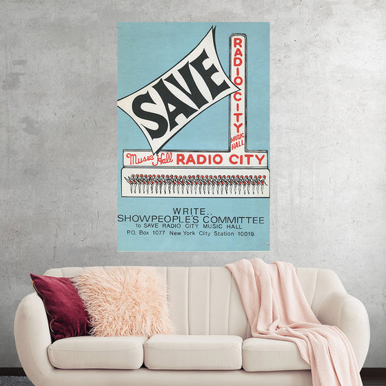 "Showpeople's Committee To Save Radio City Music Hall Poster"